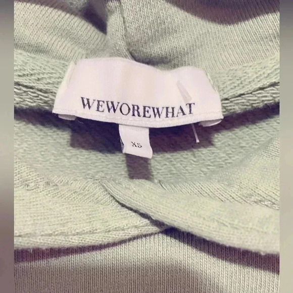 We wore  what green oversized Long sleeve casual hoodie L - Picture 3 of 6